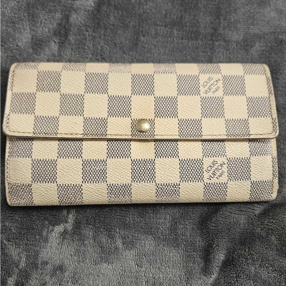 Louis Vuitton Damier Azur Portefeuille Sarah Long Wallet